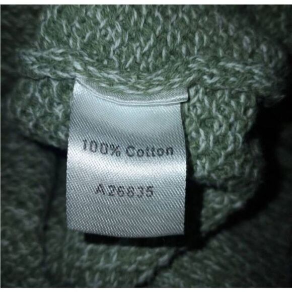 APPLESEEDS PETITES SAGE GREEN & WHITE CREWNECK SWEATER SZ.PS EUC . - Picture 6 of 7